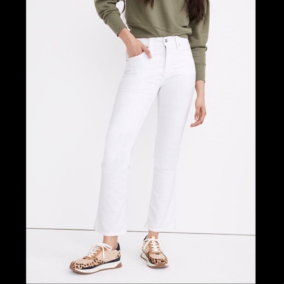 Madewell Cali Demi-Boot Jeans in Pure White - Picture 2 of 13